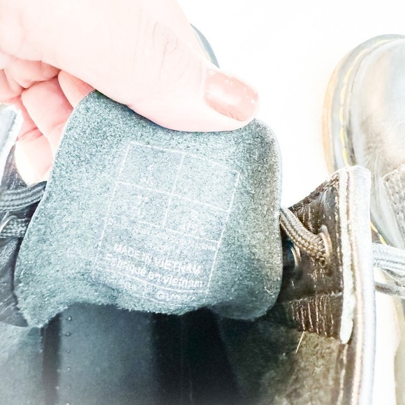 Dr. Martens Leather Combat Boot Black Lace Up Size 6 UK4 - Picture 3 of 7